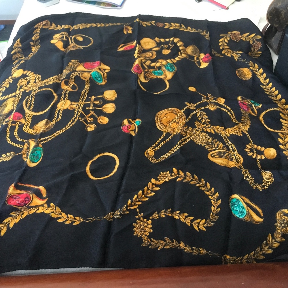 A vintage black Fendi scarf